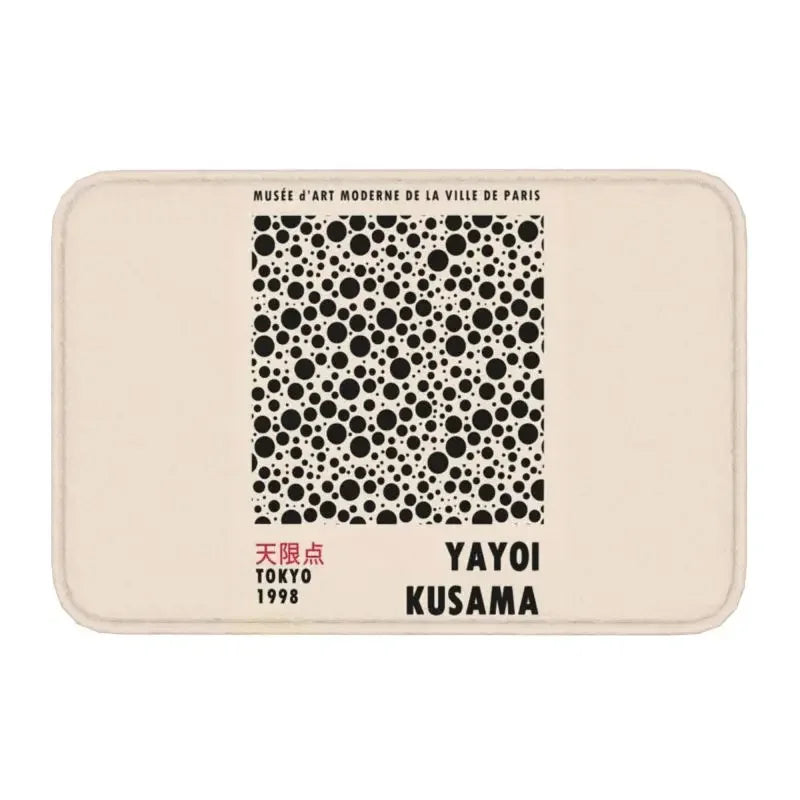Navak Carpet Custom Yayoi Kusama Abstract Painting Doormat Non-Slip Entrance Bathroom Kitchen Door Floor Mat Garage Rug Carpet Footpad