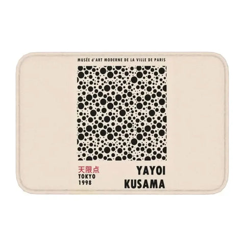 Navak Carpet Custom Yayoi Kusama Abstract Painting Doormat Non-Slip Entrance Bathroom Kitchen Door Floor Mat Garage Rug Carpet Footpad