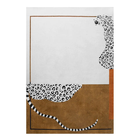 Navak Carpet Light Luxury Carpets for Living Room Modern Style Bedroom Decor Plush Carpet Fluffy Soft Leopard Print Rug Home Non-slip Mat