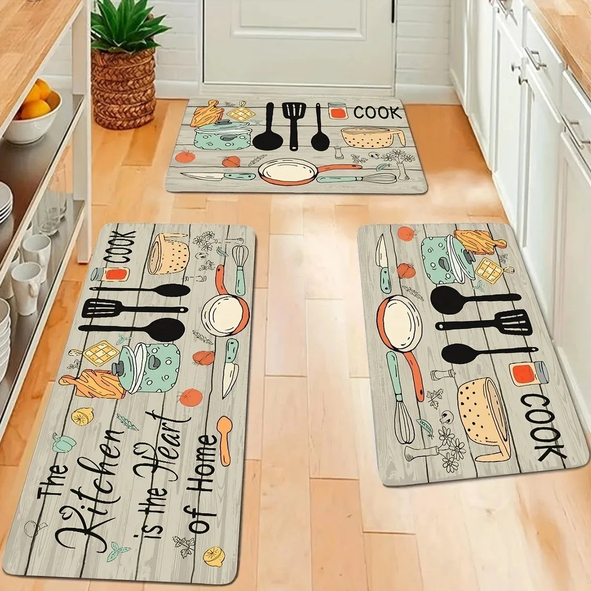 Navak Carpet 1PC Charactors pattern Kitchen Rugs Non-Slip Home Door Mats Pop design Bathroom Rugs Bath Mat Carpet for Home Sink Laundry Decor