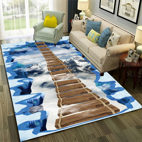 Navak Carpet 3D Illusion Vision Hallucination HD Carpet Rug for Home Living Room Bedroom Sofa Doormat Decor,Child Area Rug Non-slip Floor Mat