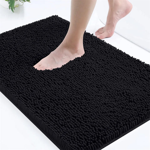 Navak Carpet Olanly Chenille Bathroom Rug Extra Soft Shaggy Bath Mat Non-Slip Bathroom Floor Mat Water Absorbent Plush Microfiber Rugs Shower