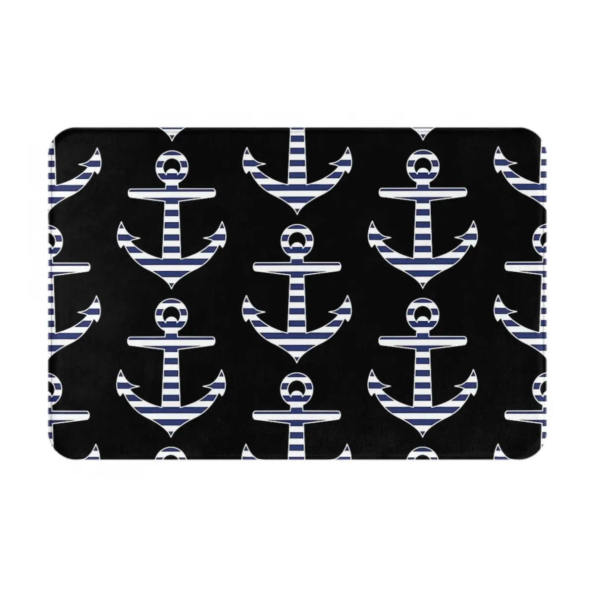 Navak Carpet Anchor Nautical White & Navy Anti-slip Doormat Floor Mat Cushion Carpet Rug for Kitchen Entrance Home Bathroom Living room Mats
