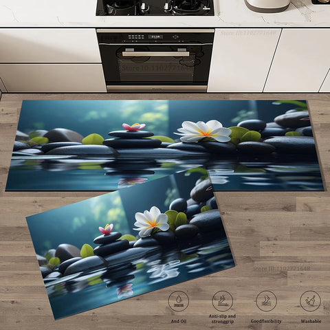 Navak Carpet High Quality Floor Mats Absorbent Non-Slip Kitchen Entrance Doormat Pebble Rug Carpet Waterproof Washable Living Room Stones Mat