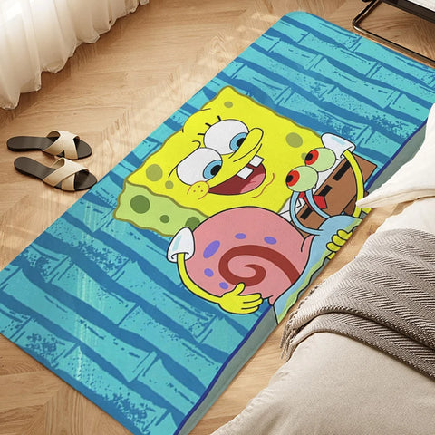 Navak Carpet Sleeping Room Floor Carpet D-SpongeBobs Cute Kitchen Waterproof Bathroom Mat Non-slip Custom Doormat Entrance Door Hallway Rug