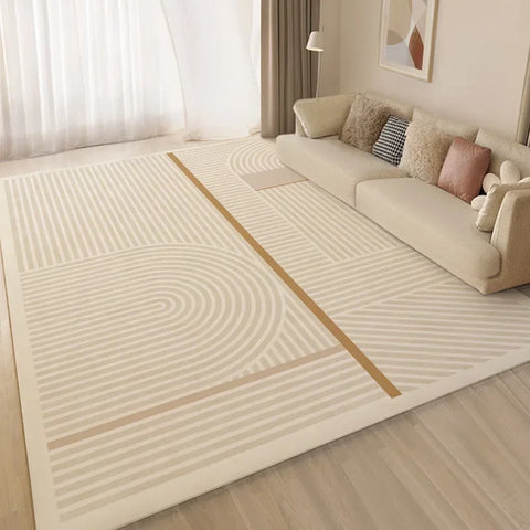 Navak Carpet Exclusive Picks Creme Style Bedroom Carpet Simply Bed Table Cushion Rug Light Luxury Living Room Full Sofa Coffee Home Decoration