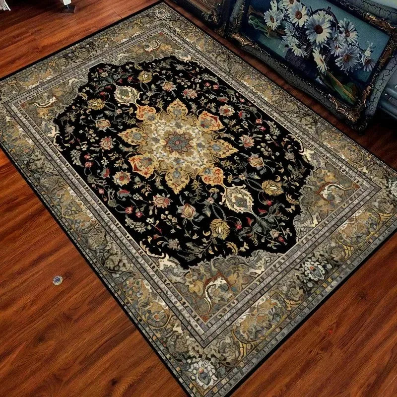 Navak Carpet Trendy Moroccan Pattern Carpet Machine Washable Rug for Boho Living Room Decor Non Slip Floor Mat for Bedroom and Lounge Areas