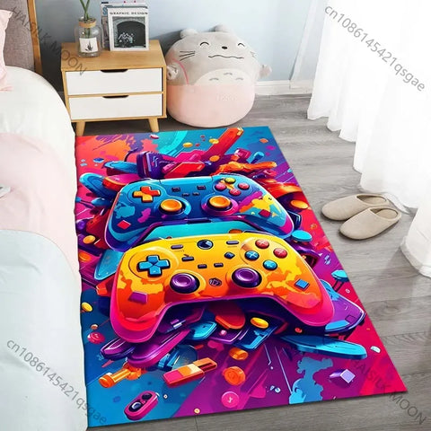 Navak Carpet 15 Sizes Game Controller Printed Carpet for Living Room Bedroom Home Decor Non-slip Floor Mat Modern Carpet Area Rugs for Gifts