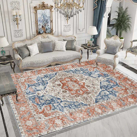 Navak Carpet Ethnic Style Carpet for Living Room Home Decoration Bedroom Carpets Large Area Luxury Rug American Hairless Coffee Table Mat