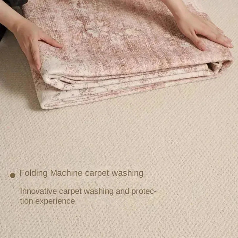 Navak Carpet MBG23Exclusive Picks Bohemian Faux Wool Rug - Ultra-Thin, Stain-Resistant,Non-Slip Carpet for Study Room & Living Room,Soft Floor Mat4Fb&