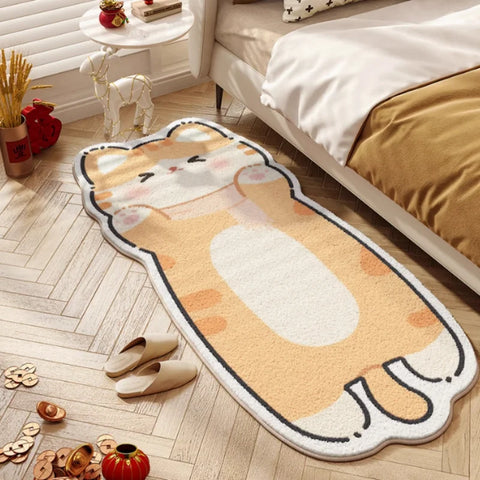 Navak Carpet Exclusive Picks Modern Cartoon Cat Faux Cashmere Rug - Soft Kids Carpet for Bedroom, Sofa, Living Room, Playroom, Cozy Home Decor