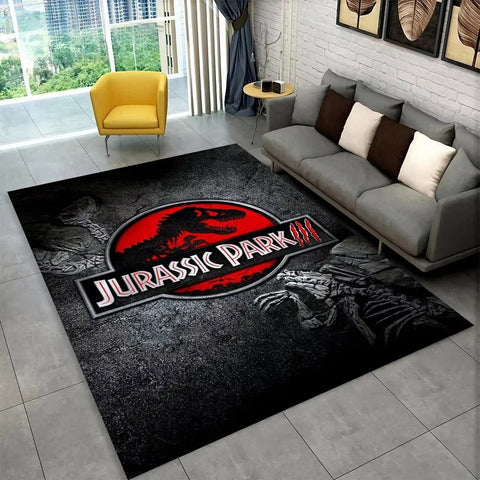 Navak Carpet 3D J-Jurassic Park Dinosaur Carpet Large Area Rug Bedroom Kids’ Playroom Floor Mat Non-Slip Living Room Decor Fun Sofa Accent