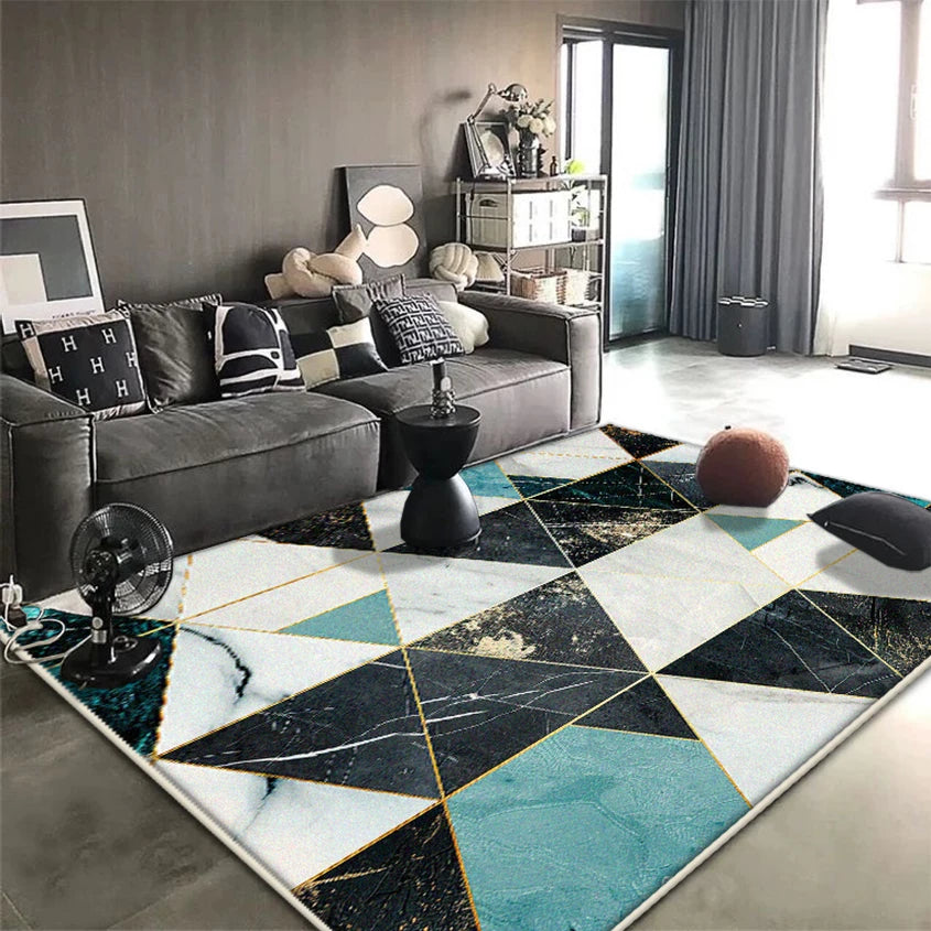 Navak Carpet Nordic Modern Carpet for Living Room Geometric Decoration Home Sofa Soft Large Rugs Non-slip Bedroom Lounge Plush Floor Mat Soft