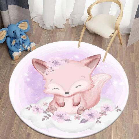 Navak Carpet Cartoon Cute Bear Round Carpet for Living Room Rugs Bath Mat for Children Room Mats Bedroom Carpets Baby Kids Room Home Decor