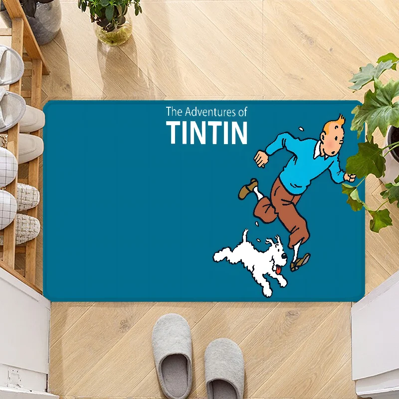 Navak Carpet The Adventures of Tintins Door Mat Entrance Non-slip Doormat Washable Kitchen Carpet Hallway Rugs Bathroom Bath Door Mats