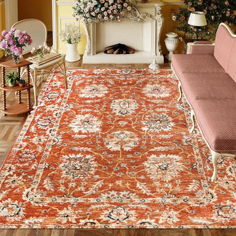 Navak Carpet American Style Retro Carpet Living Room Sofa Bedroom Bedside Study Kitchen Entrance Door Rug Non-slip Light Luxury Decor Mat