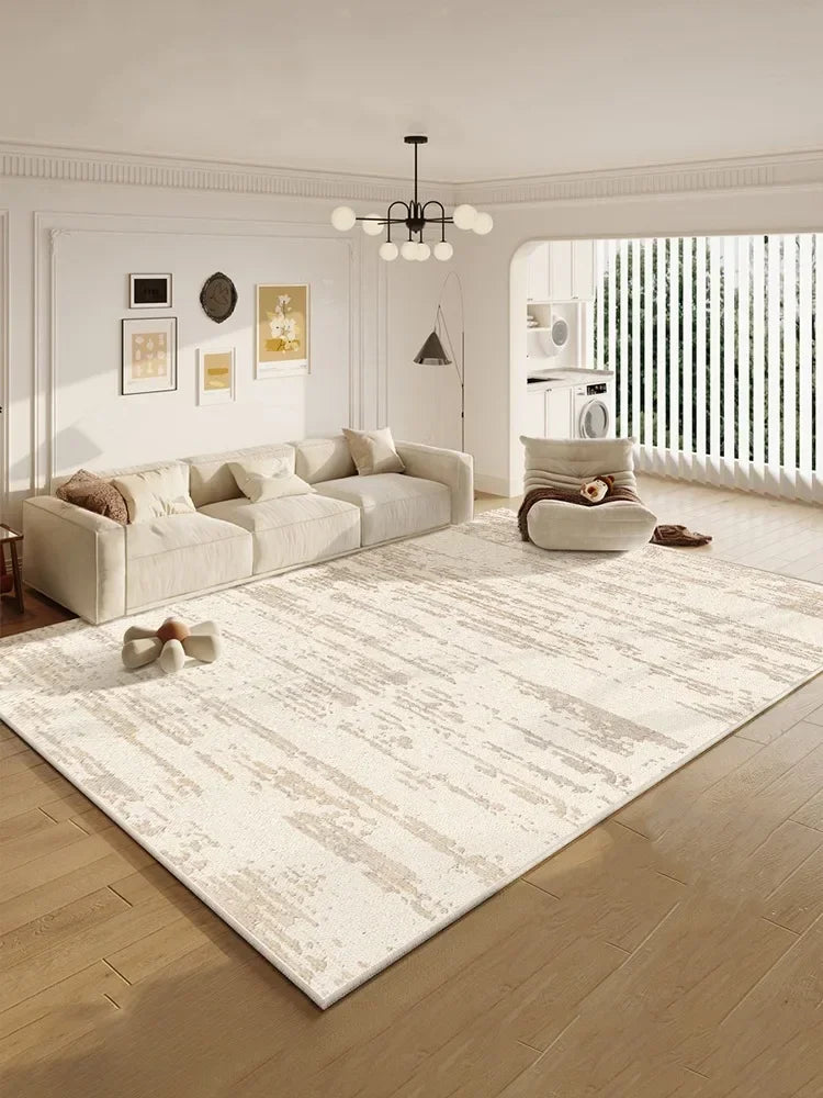 Navak Carpet Modern Beige Living Room Carpet Cream Abstract Decorative Rug Luxury Large Size Cloakroom Carpet Non-Slip Easy Care Bedroom Rugs