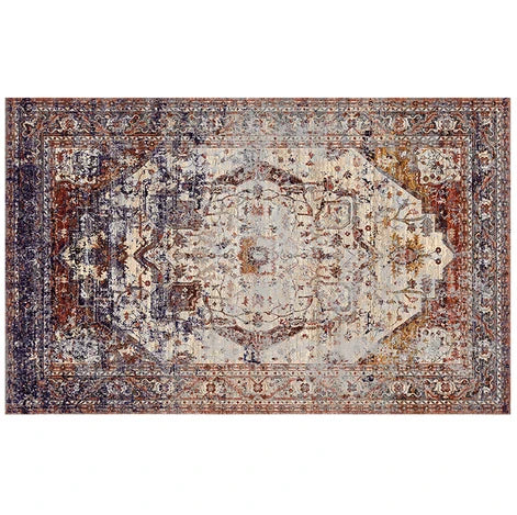 Navak Carpet Retro Ethnic Style Carpets for Living Room Persia Bedroom Decor Rug Non-slip Washable Porch Floor Mat Dining Room Lounge Carpet