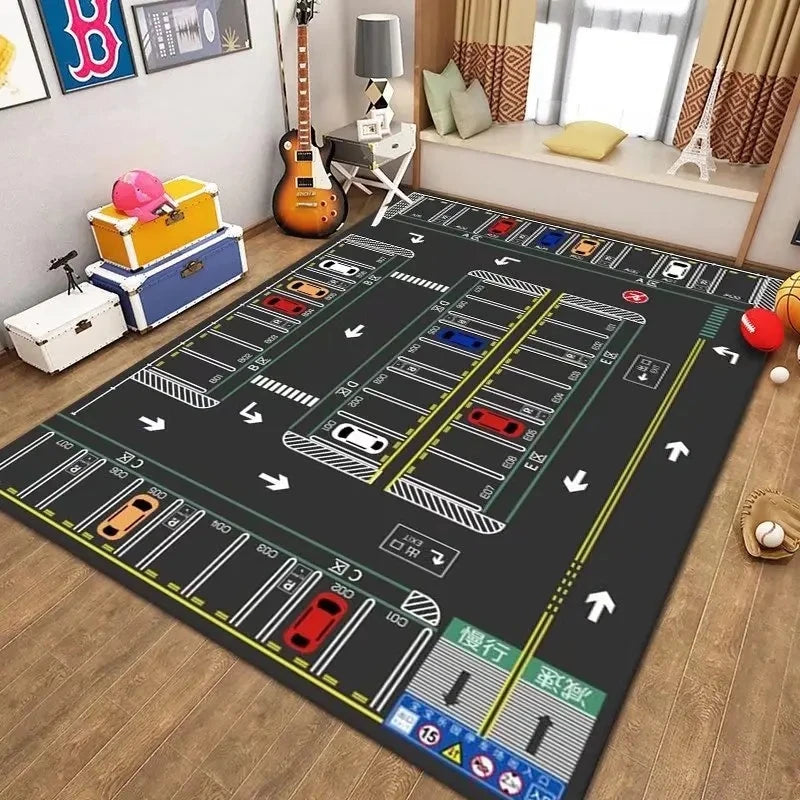 Navak Carpet Car Park Children Crawling Carpets for Living Room Decoration Kids Bedroom Home Decor Sofa Carpet Non Slip Area Rug Floor Mat
