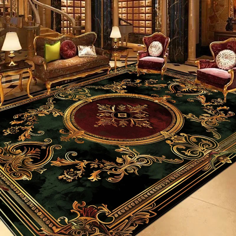 Navak Carpet European Large Size Carpet Living Room Decoration Luxury Floor Mats Non-slip Bedroom Rugs Washable Lounge Computer Chair Mat
