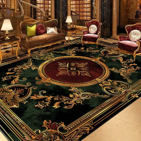 Navak Carpet European Large Size Carpet Living Room Decoration Luxury Floor Mats Non-slip Bedroom Rugs Washable Lounge Computer Chair Mat