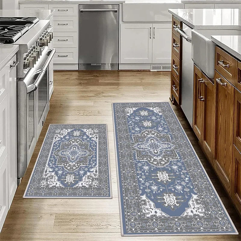 Navak Carpet Exclusive Picks1/2PCS Bohemian Kitchen Floor Mats Anti-slip Washable Bathroom Bathroom Door Mats Hallway Aisle Floor Mats Home Decoration