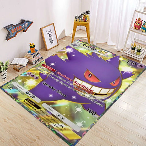 Navak Carpet Daily Picks Pikachu Charizard Gengar Card Game Themed Rug for Bedroom Floor Mat Living Room E Sports Zone Stylish Decor Welcome Rug