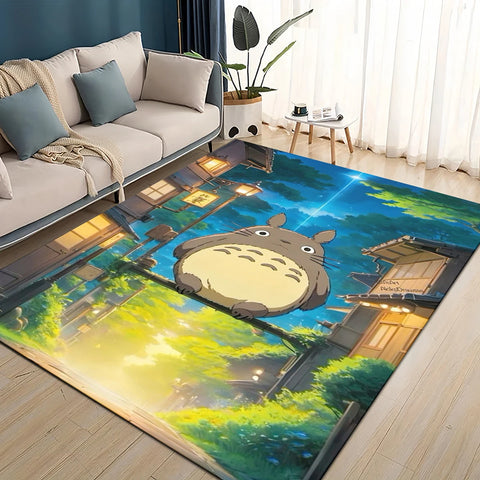 Navak Carpet 3D T-Totoros Cartoon Area Rug,Carpet Rug for Living Room Children's Bedroom Sofa Doormat Decor,kids Play Non-slip Floor Mat