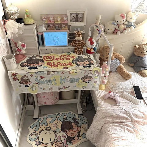 Navak Carpet Exclusive Picks Cute Cartoon Carpet, Girlish Bedroom Plush Bedside Blanket, Living Room Coffee Table Blanket, Home Decoration