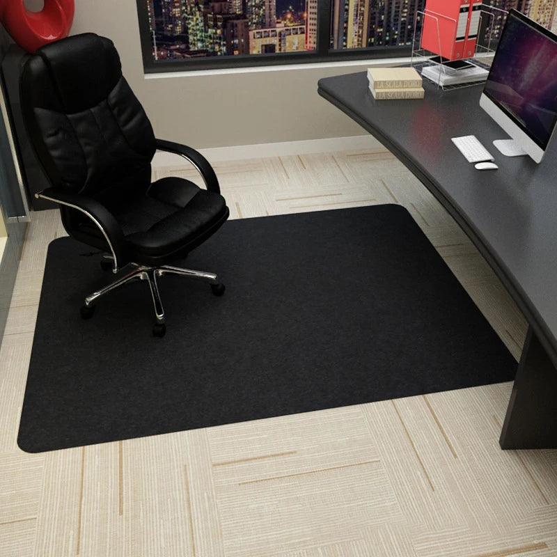 Navak Carpet 90x120cm Black Bedroom Living Room Office Swivel Chair Carpet Non-slip Wood Protection Floor Mat Gaming Chair Desk Area Rug