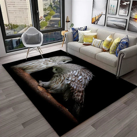 Navak Carpet Cute Owl Series 3D Cartoon Carpet Rug for Home Living Room Bedroom Sofa Kitchen Doormat Decor,Child Area Rug Non-slip Floor Mat