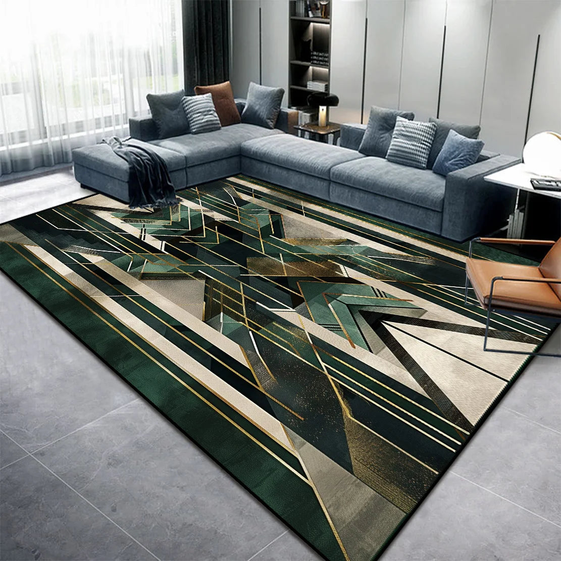 Navak Carpet Modern Abstract Living Room Carpet – Washable Area Rug for Bedroom, Lounge & Coffee Table, Home Decor Floor Mat
