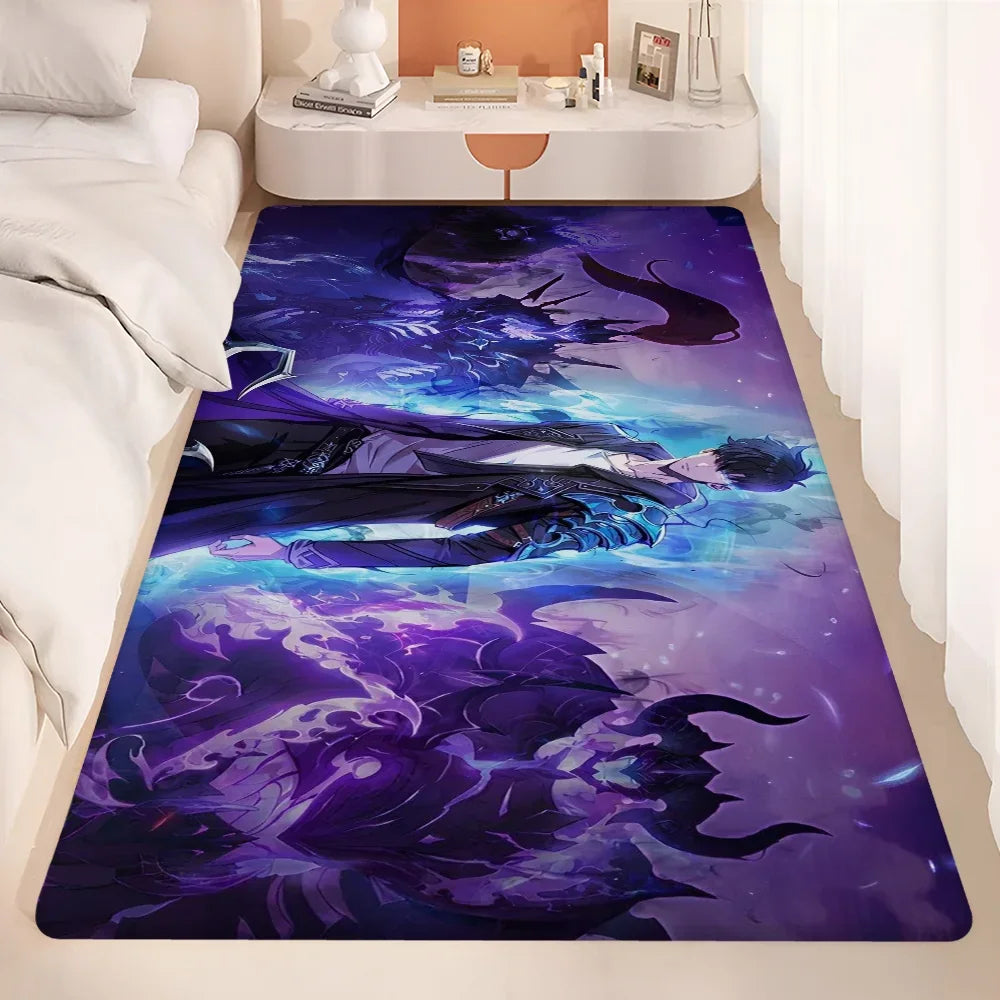 Navak Carpet Anime Solo L-leveling Gaming Entrance Door Mat Washable Non-Slip Living Room Sofa Chairs Area Mat Kitchen Welcome Doormat