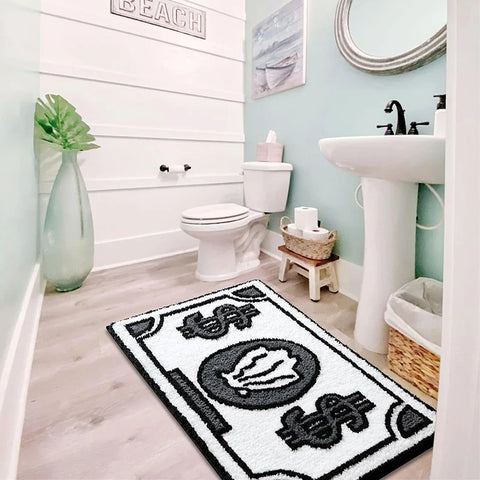 Navak Carpet Cartoon Money Rugs Waterproof Floor Mat Fluff Carpet Non-slip DoorMat Unique Living Room Decor Rug For Bathroom Hallway Balcony