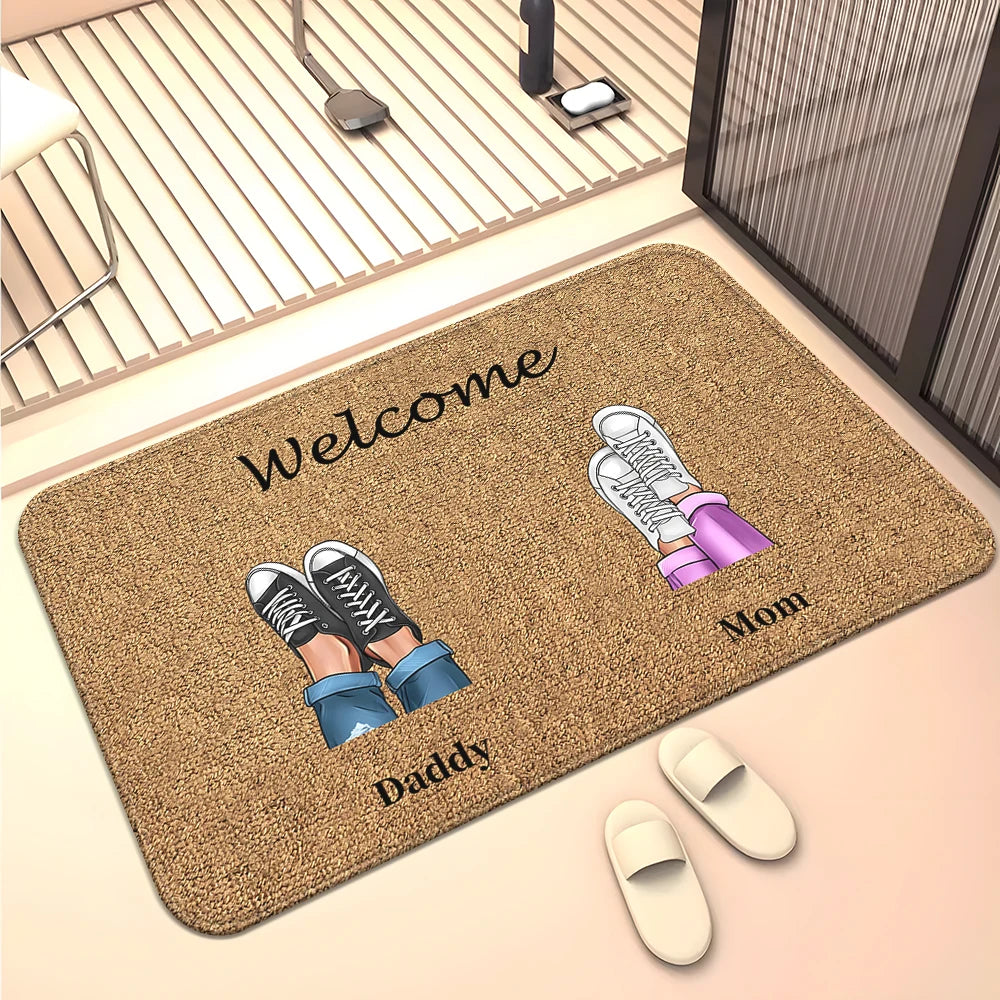 Navak Carpet Family Members Home Living Room  Sofa Door Mat Decoration Anti Slip Floor Mat Cute Rug  Door Mat Carpet  Area Rug  Kawaii Rug