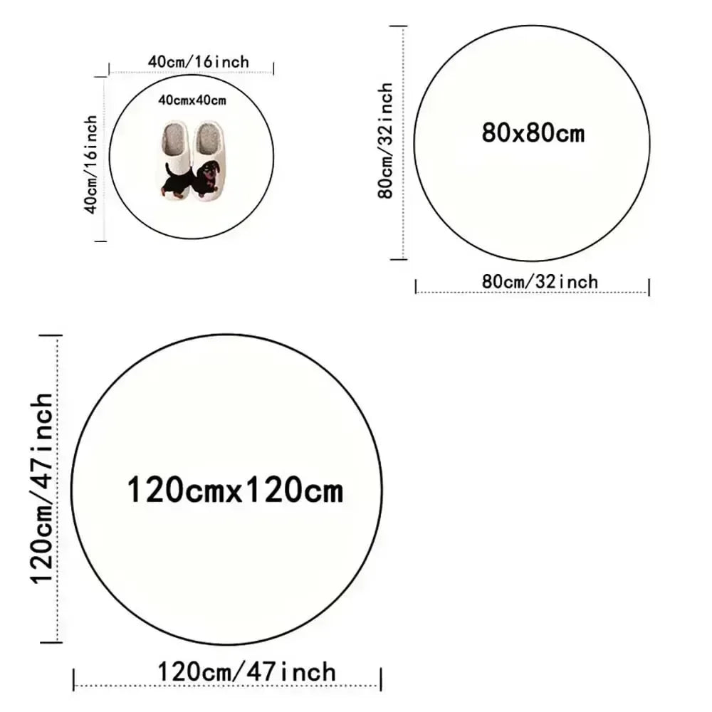 Navak Carpet 3D Dinosaur Print Round Rugs for Bedroom Area Floor Mats for Kids Room Bath Chair Mat Carpet Living Room Home Decor for Gifts