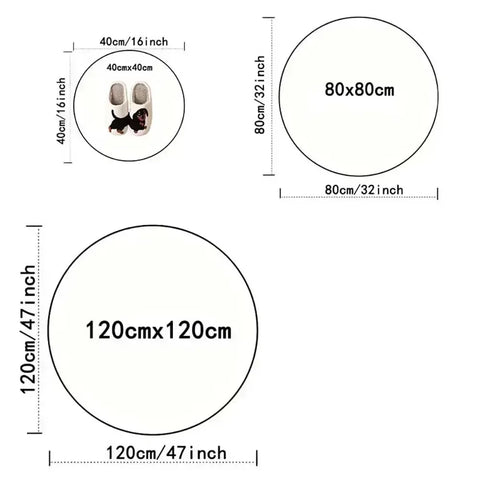 Navak Carpet 3D Dinosaur Print Round Rugs for Bedroom Area Floor Mats for Kids Room Bath Chair Mat Carpet Living Room Home Decor for Gifts