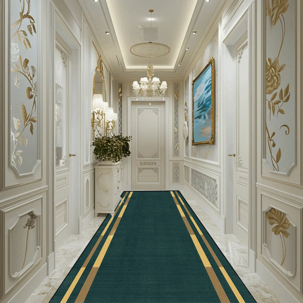 Navak Carpet Hallway Carpet Light Luxury European Long Corridor Carpet Stairway Decoration Home Floor Mats Runner Customizable Aisle Rug