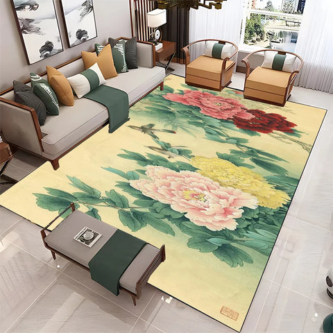 Navak Carpet Chinese Style Living Room Carpet Coffee Table Floor Mat Alfombra Rug Study Bedroom Bedside Home Decoration Non-slip Floor Mat