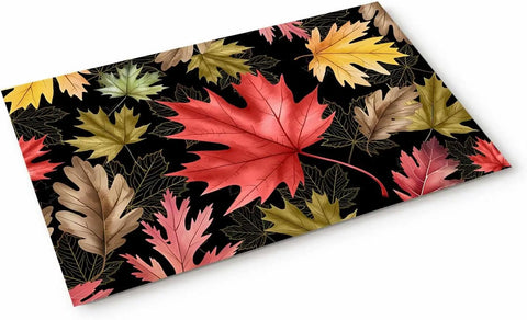 Navak Carpet Fall Maple Leaves Welcome Entrance Doormat Home Decor Kitchen Corridor Balcony Rugs Front Door Mat Bath Non-Slip Floor Mat