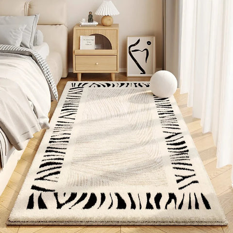 Navak Carpet Exclusive Picks Simple Cream Style Faux Cashmere Living Room Fluffy Rugs Home Decor Bedroom Cloakroom Bedside Non-Slip Rugs