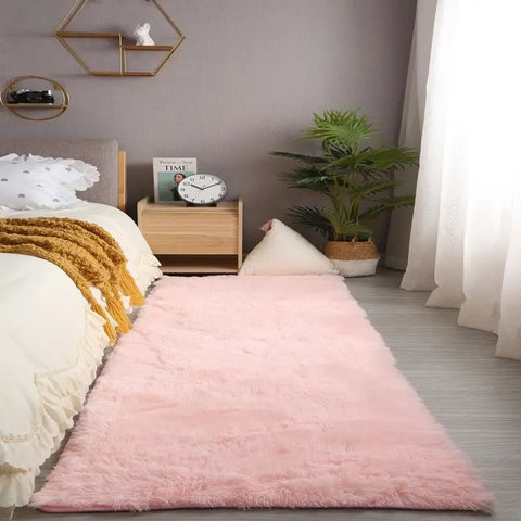 Navak Carpet Super Soft Shaggy Carpet for Living Room Bedroom Fluffy Indoor Plush Area Rug Home Furry Floor Mats Kids Nursery Girls Pink Rug