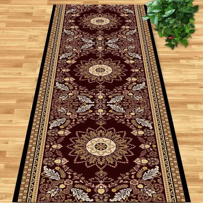 Navak Carpet Persian Retro Runners Carpet Villa Hall Corridor Rugs Apartment Passageway Non-slip Rug Hotel Stairs Decoration Floor Mat Custom