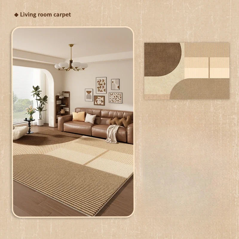 Navak Carpet French Retro Style Rugs for Bedroom Fluffy Soft Lounge Floor Mat Large Area Living Room Decoration Carpet Home Thicken Plush Rug
