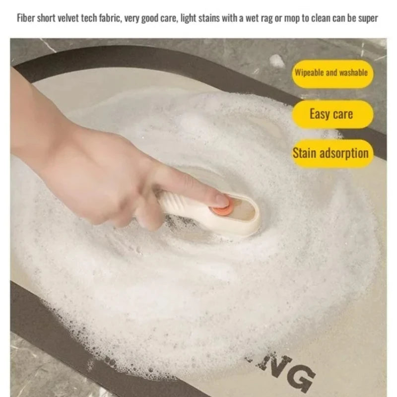 Navak Carpet Bathroom Mat, Non-Slip Absorbent Floor Rug – Quick-Dry Silicone/Algae Mud Doormat for Shower, Toilet, Washroom