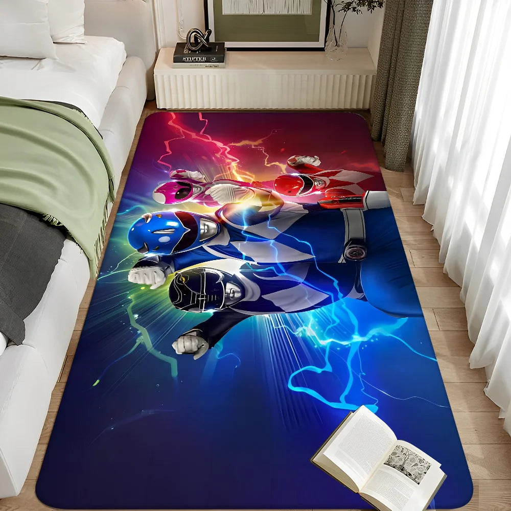 Navak Carpet Mighty Morphin Power Rangers Floor Bathroom Mat Kids Room Bedroom Decoration Balcony Anti-Slip Doormat Living Room Welcome Rug