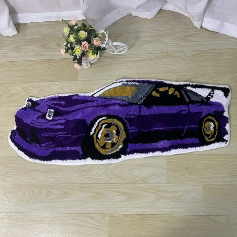 Navak Carpet Fashion Racing Car Rugs Soft Tufting Sports Car Carpet Living Room Bedroom Home Decor Non-slip Floor Mat Bedside Pad Dropship