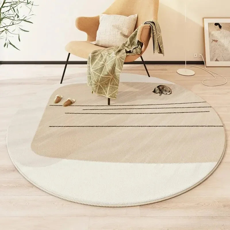 Navak Carpet Exclusive Picks Modern Style Round Living Room Carpet Children's Room Bedroom Crawling Mat Non-slip Bed Blanket Thick Washable Mat