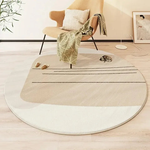 Navak Carpet Exclusive Picks Modern Style Round Living Room Carpet Children's Room Bedroom Crawling Mat Non-slip Bed Blanket Thick Washable Mat