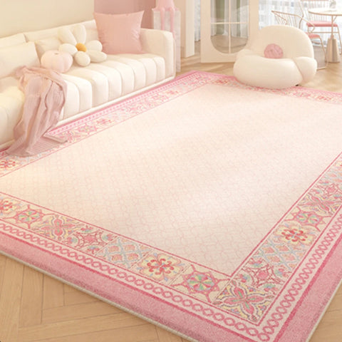 Navak Carpet Korean Minimalist Area Rug – Thick  Blush Pink Living Room Carpet, Oversized Bedroom Floor Mat, Soft & Cozy